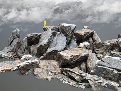 절벽 바위 1 3D 모델