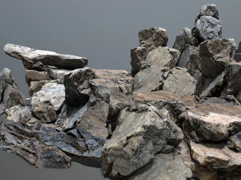 Cliff rocks 1 3D Model