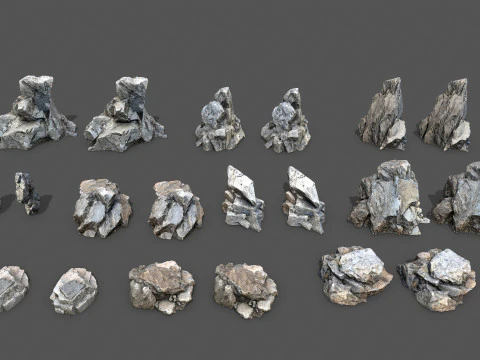 Cliff rocks 1 3D Model