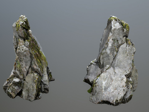Mossy rocks 3D 模型