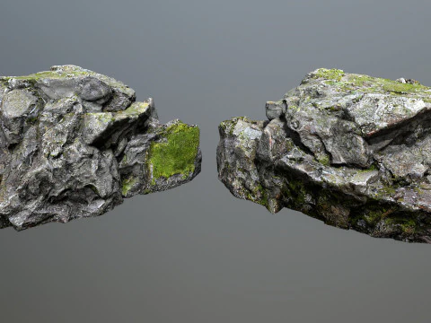 Mossy rocks 3D Model
