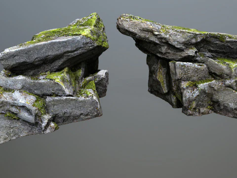 Mossy rocks 3D Model