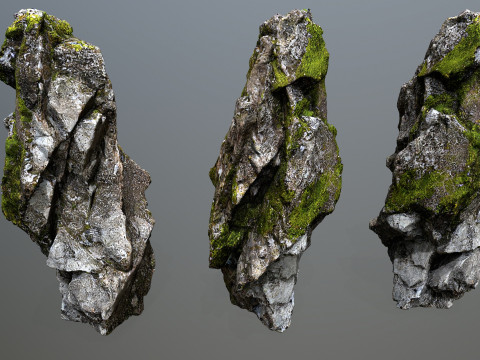 Mossy rocks 3D 模型
