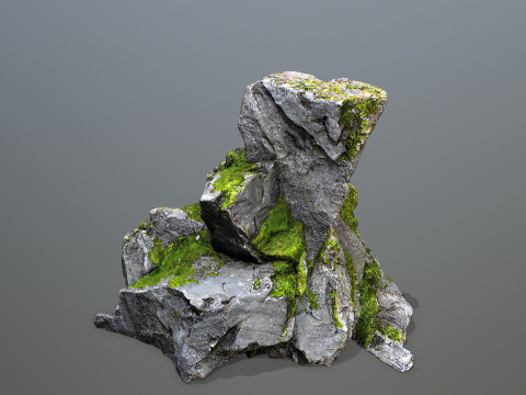 Mossy rocks 3D 模型