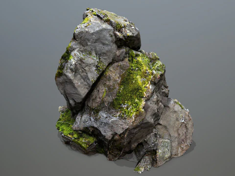 Mossy rocks 3D Model