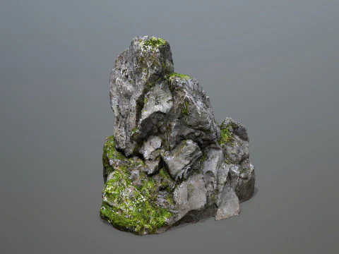 Mossy rocks 3D Model