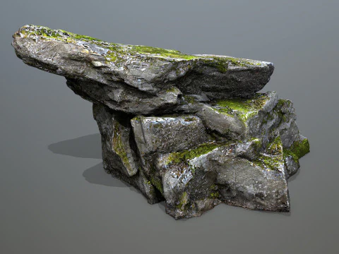 Mossy rocks 3D Model
