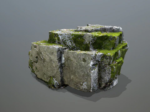 Mossy rocks 3D Model