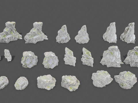 Mossy rocks 3D 模型