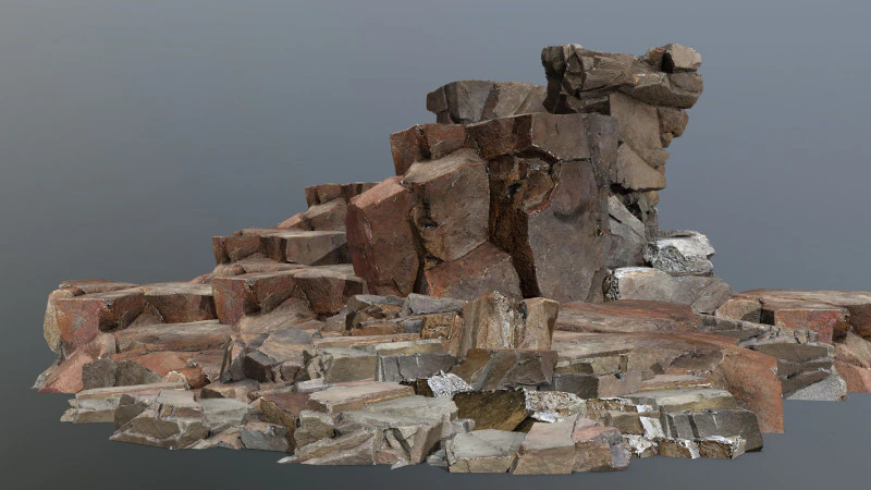 Desert rocks 3D Model .c4d .max .obj .3ds .fbx .stl .blend 
