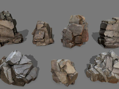Desert rocks 3D Model