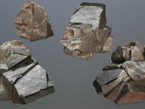 Desert rocks 3Dモデル