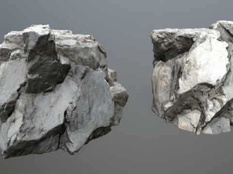 White rocks 3D 模型