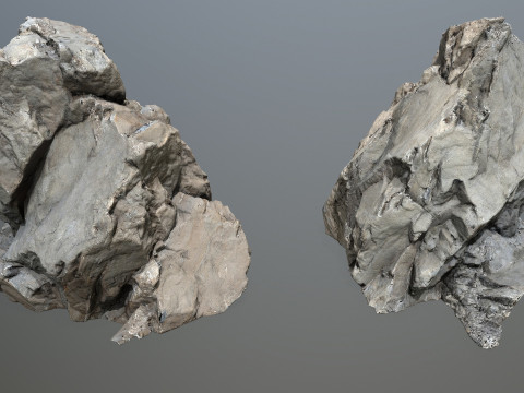 White rocks 3D 模型