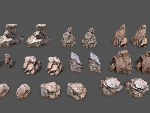 Desert rocks 3D Модель