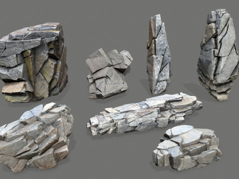 Cliff rocks 3D मॉडल