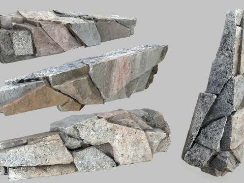 Cliff rocks 3D Model