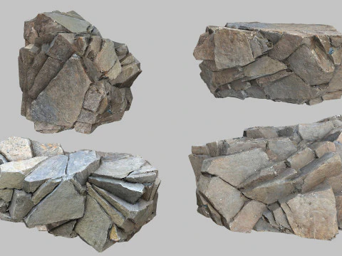 Cliff rocks 3D Model