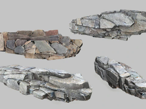 Cliff rocks 3D Model