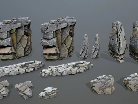 Cliff rocks 3D Model