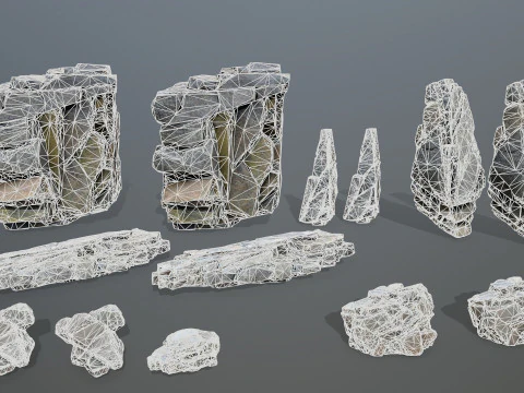 Cliff rocks 3D Model