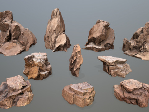 Desert rocks 3D Model