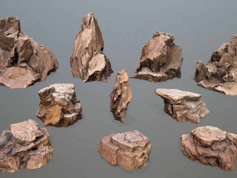 Desert rocks 3D Model