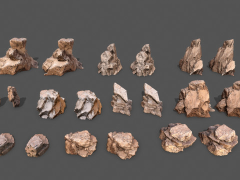 Desert rocks 3D Model