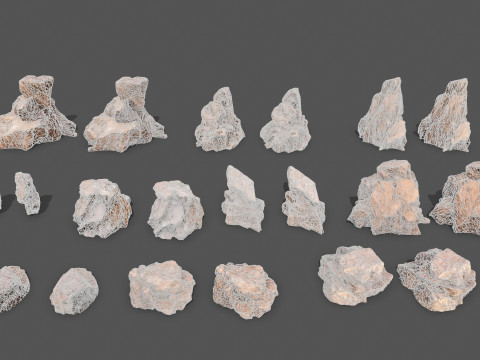 Desert rocks 3D Model