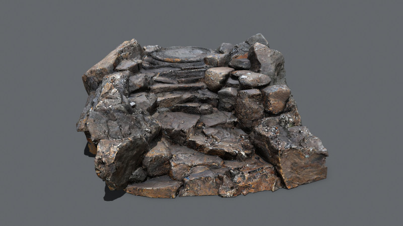 Old temple 3D Модель .c4d .max .obj .3ds .fbx .stl .blend
