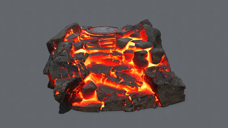 Lava old temple 3D Model .c4d .max .obj .3ds .fbx .stl .blend 