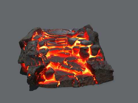Lava old temple 3D मॉडल