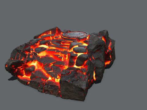Lava old temple 3D मॉडल