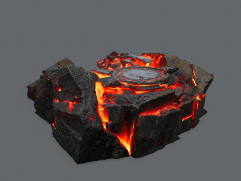 Lava old temple 3D मॉडल