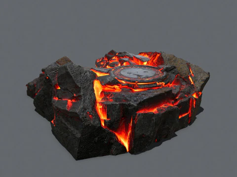 Lava old temple 3D Model