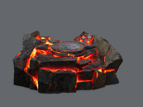 Lava old temple 3D मॉडल