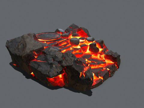 Lava old temple 3D मॉडल
