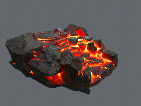Lava old temple 3D Model