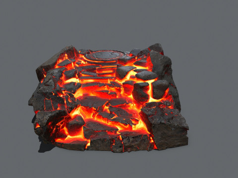Lava old temple 3D मॉडल