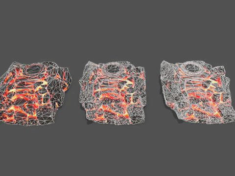 Lava old temple 3D Model