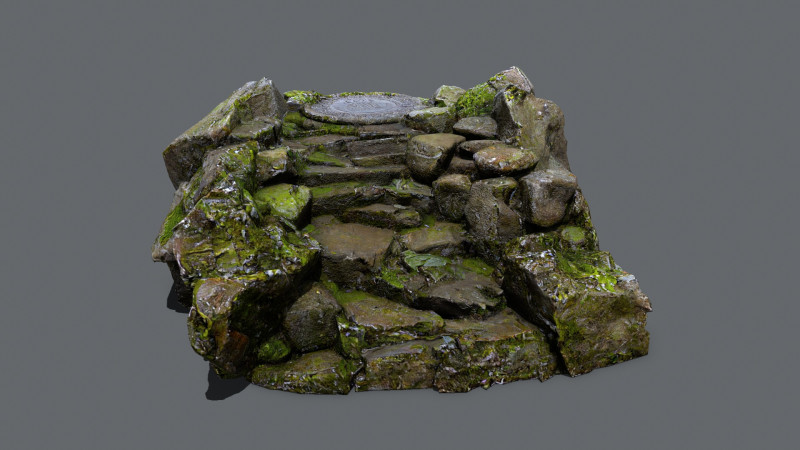 Old temple 3D Model .c4d .max .obj .3ds .fbx .stl .blend