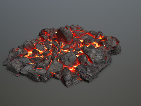 Lava rocks Model 3D