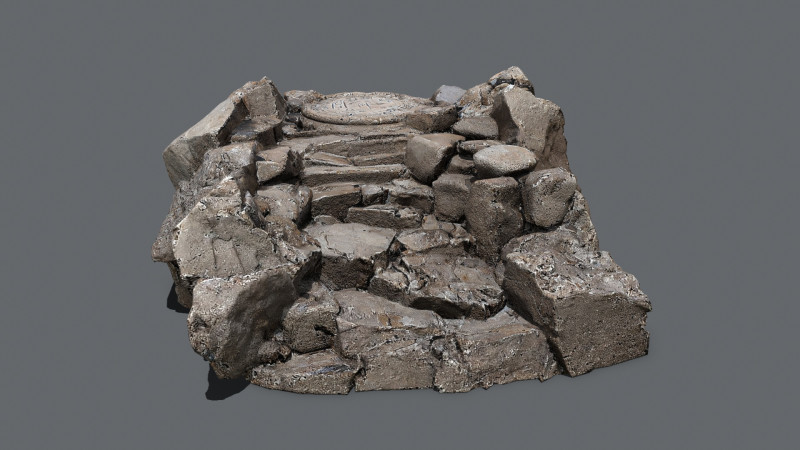 Old temple 3D Model .c4d .max .obj .3ds .fbx .stl .blend