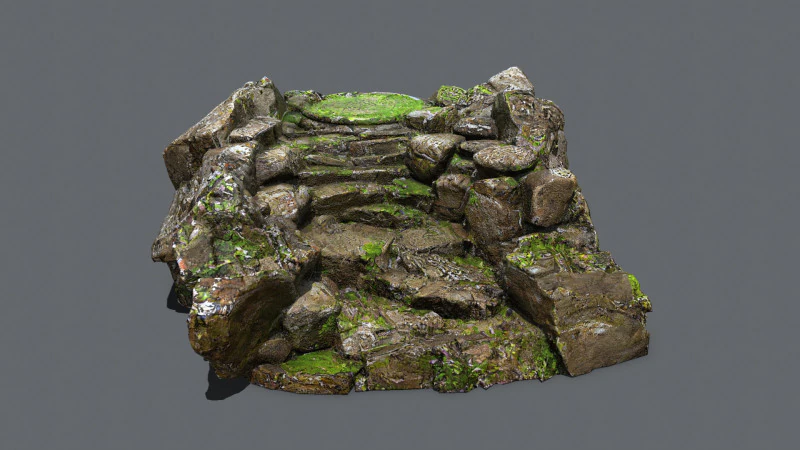 Old temple 3D Model .c4d .max .obj .3ds .fbx .stl .blend