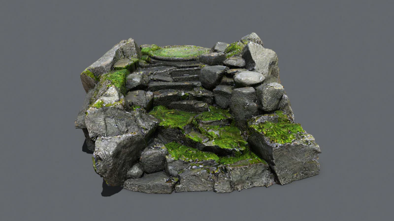 Old temple 3D Model .c4d .max .obj .3ds .fbx .stl .blend 