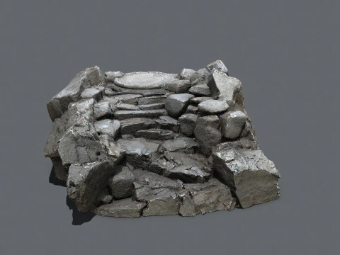 Old stairs 3D Model