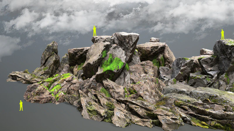 Forest rocks 3D Model .c4d .max .obj .3ds .fbx .stl .blend