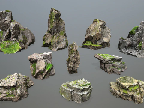Forest rocks 3D Model