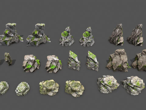 Forest rocks 3D Model