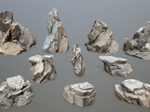 Desert rocks 3D Model